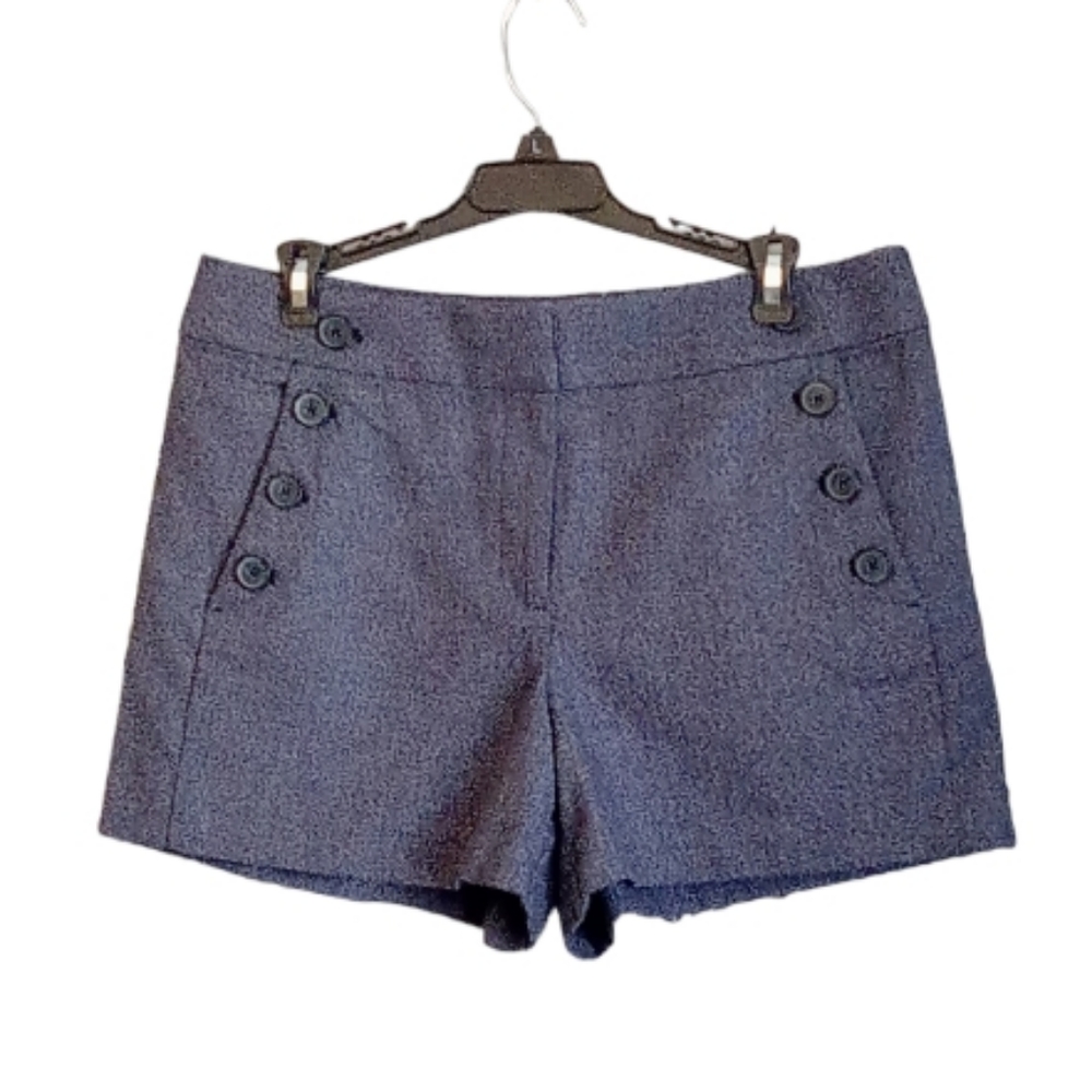 LOFT Blue/Gray Bermuda Shorts Size 8